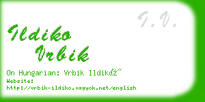 ildiko vrbik business card